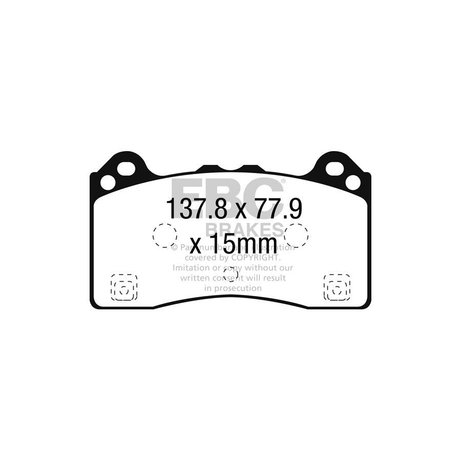 EBC DP82274RP1 Ford Focus Mk3 RP-1 Full Race Front Brake Pads - ATE Caliper 2 | ML Performance US Car Parts