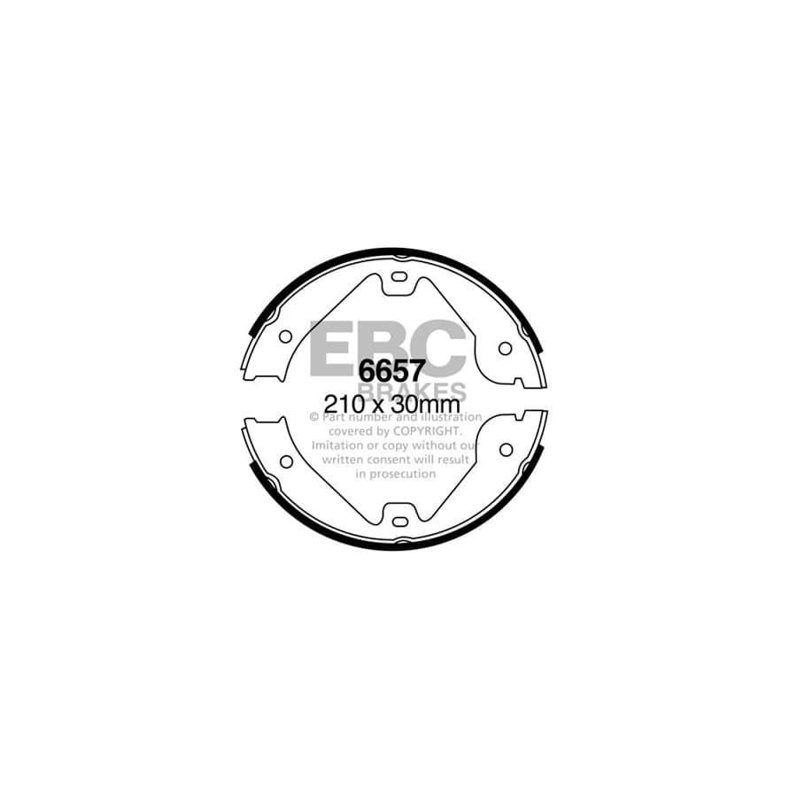 EBC 6657 Audi Land Rover Mercedes-Benz Porsche Rear Brake Shoes 1 | ML Performance US Car Parts
