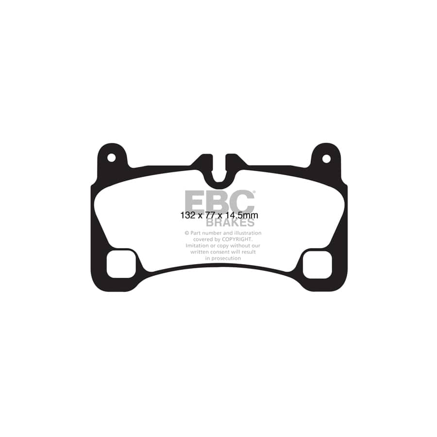 EBC PD04KR363 Audi Porsche VW Bluestuff Rear Brake Pad & Plain Disc Kit - Brembo Caliper (Inc. Q7, Cayenne, Touareg) 2 | ML Performance US Car Parts