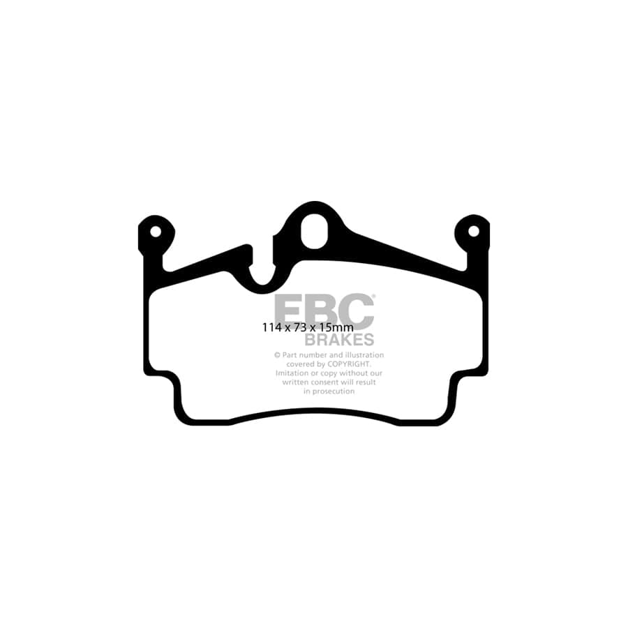 EBC PD04KR381 Porsche Bluestuff Rear Brake Pad & Plain Disc Kit - Brembo Caliper 2 | ML Performance US Car Parts