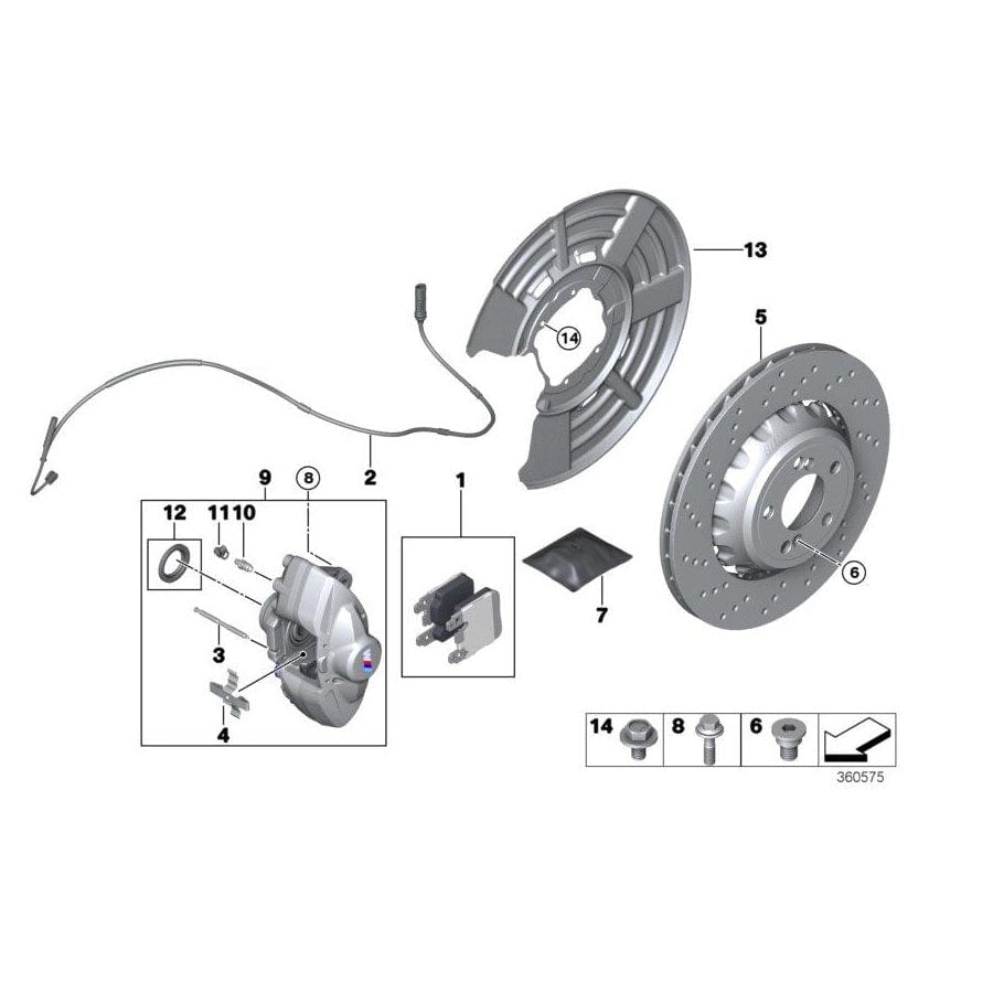 Genuine BMW 34209502905 M2 Repair Kit, Brake Pads Asbestos-Free | ML Performance US Car Parts