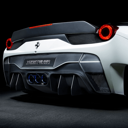 Vorsteiner FRV1140 Ferrari 458 Italia VX Aero Rear Bumper w/ Rear Diffuser (incl. Exhaust Tips) | ML Performance