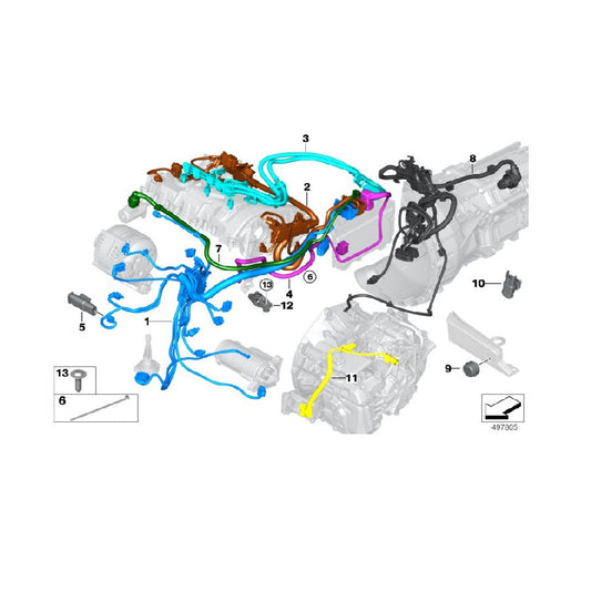 Genuine BMW 12518631668 F23 F32 Wiring Harness Injection Valve/Ignition (Inc. 340iX, M140iX & M240iX) | ML Performance US Car Parts
