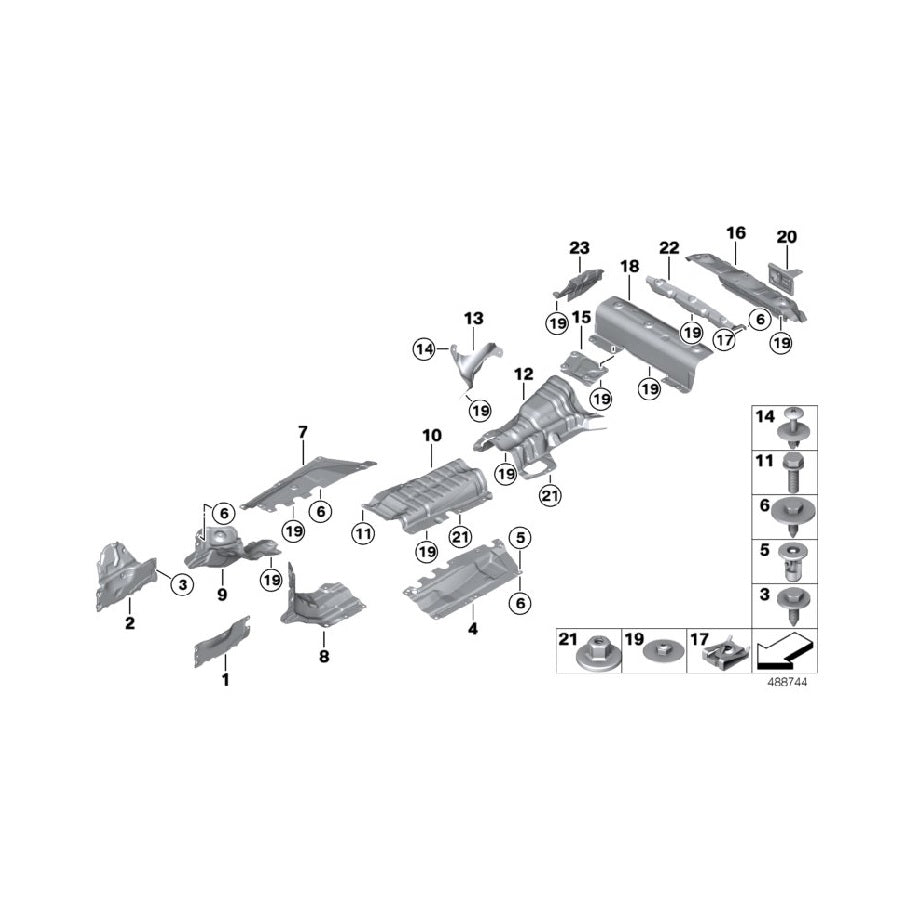 Genuine BMW 51487241766 F32 F36 F80 Heat Insulation Front Wall Right (Inc. 228i, 420dX & M3) | ML Performance US Car Parts