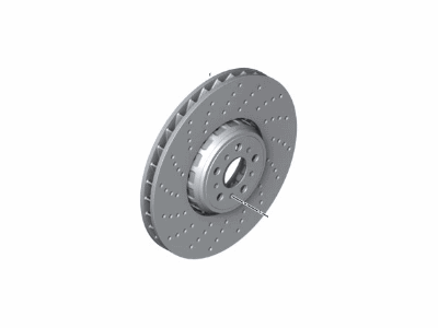 Genuine BMW 34117991105 F91 F92 F93 Carbon Ceramic Brake Disc, Left 400X38 (Inc. M5 & M8) | ML Performance US Car Parts