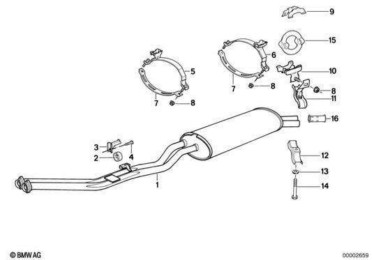 Genuine BMW 18101719248 Rear Muffler | ML Performance US Car Parts