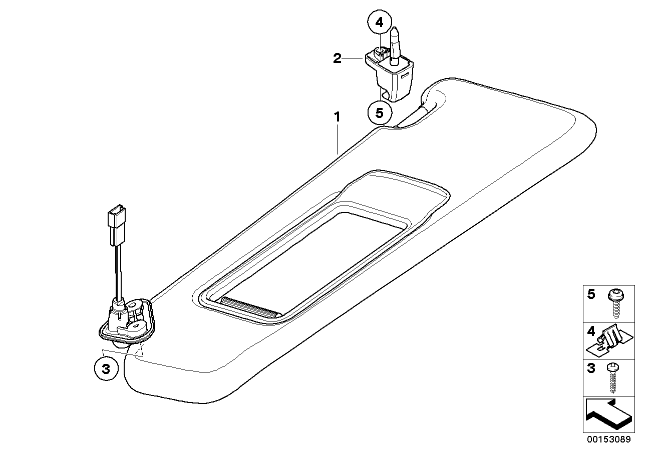 Genuine BMW 51167252010 Sun Visor With Mirror Right BEIGE | ML Performance US Car Parts