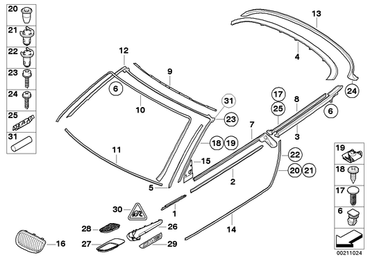 Genuine BMW 51767155749 Sealing, Folding Top Flap | ML Performance US Car Parts
