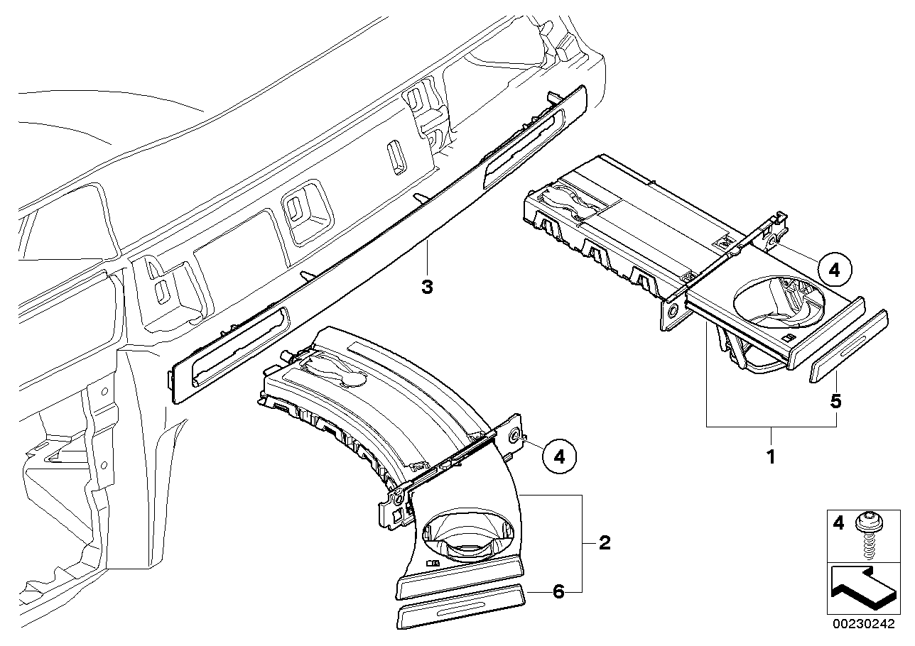 Genuine BMW 51459174144 Cup Holder Right CHROM CREAMBGE. | ML Performance US Car Parts