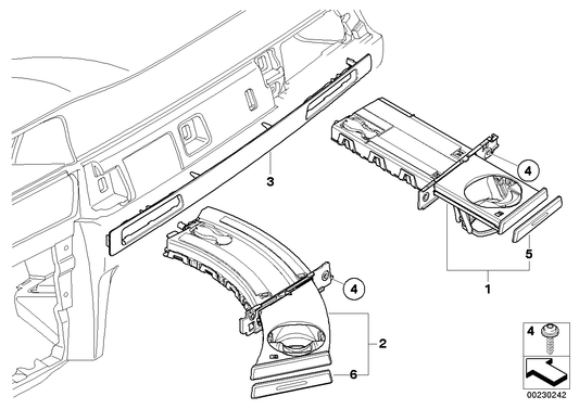 Genuine BMW 51459174144 Cup Holder Right CHROM CREAMBGE. | ML Performance US Car Parts