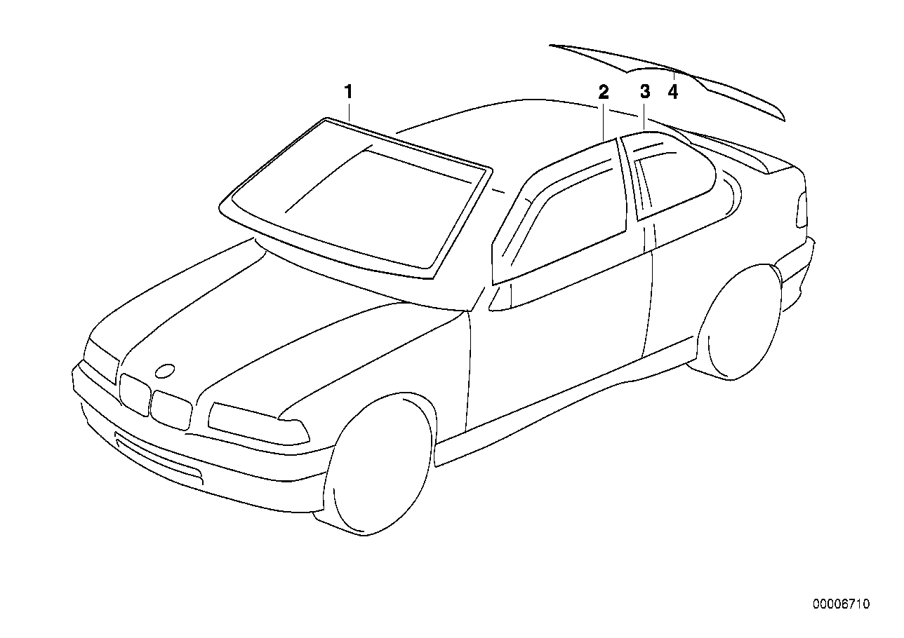 Genuine BMW 51311977216 Windshield, Clear With Anti-Glare Strip | ML Performance US Car Parts