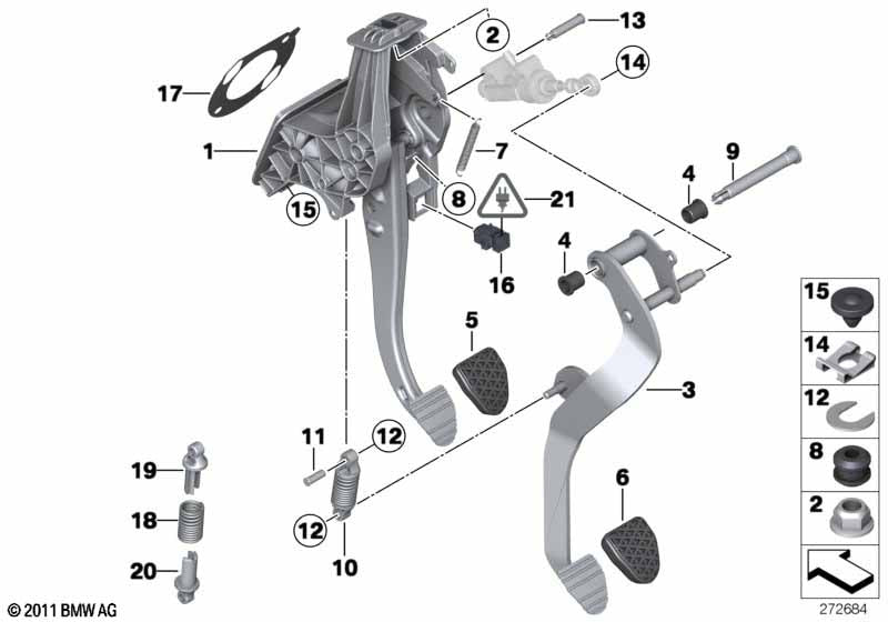 Genuine BMW 35316868083 Clutch Pedal | ML Performance US Car Parts