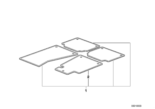 Genuine BMW 82549402277 Set Of Floor Mats Velours ANTHRAZIT | ML Performance US Car Parts