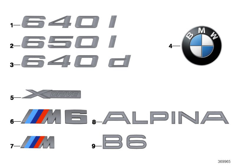 Genuine BMW 51148060405 Label - M6 - | ML Performance US Car Parts