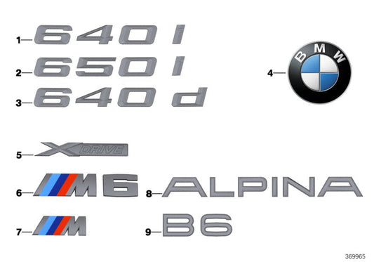Genuine BMW 51148060405 Label - M6 - | ML Performance US Car Parts