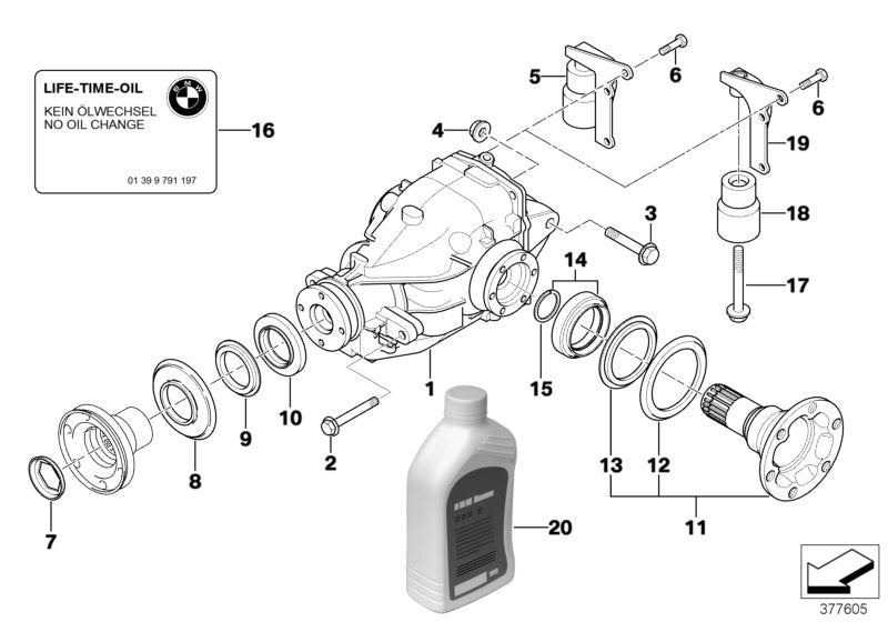 Genuine BMW 33107505394 Exch. Final Drive I=3,38 | ML Performance US Car Parts