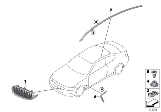 Genuine BMW 51747494356 Side Panel Air Duct, Primed, Fr. Right | ML Performance US Car Parts