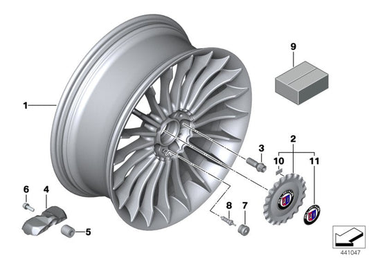 Genuine BMW 36107980128 Hub Cap Schwarz | ML Performance US Car Parts