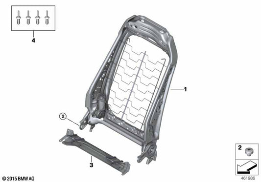 Genuine BMW 52107358299 Backrest Frame Electrical Left | ML Performance US Car Parts