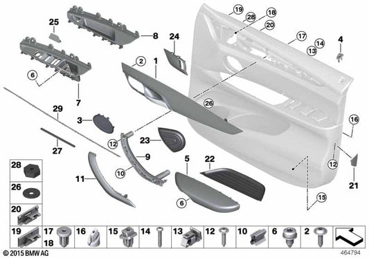 Genuine BMW 51417381884 Decor Strip, Right FEINSCHLIFF | ML Performance US Car Parts