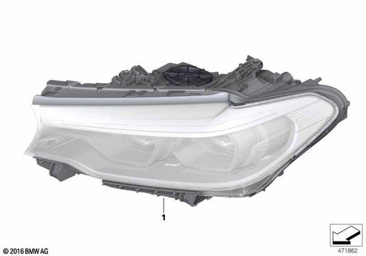 Genuine BMW 63117214963 Headlight, Led, Ahl, High, Left ICON LIGHT | ML Performance US Car Parts