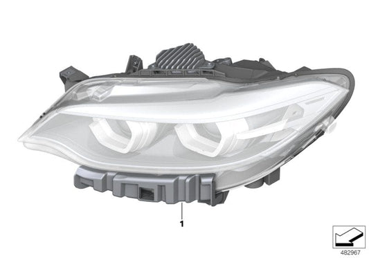 Genuine BMW 63117469783 Headlight, Led, Ahl, High, Left | ML Performance US Car Parts