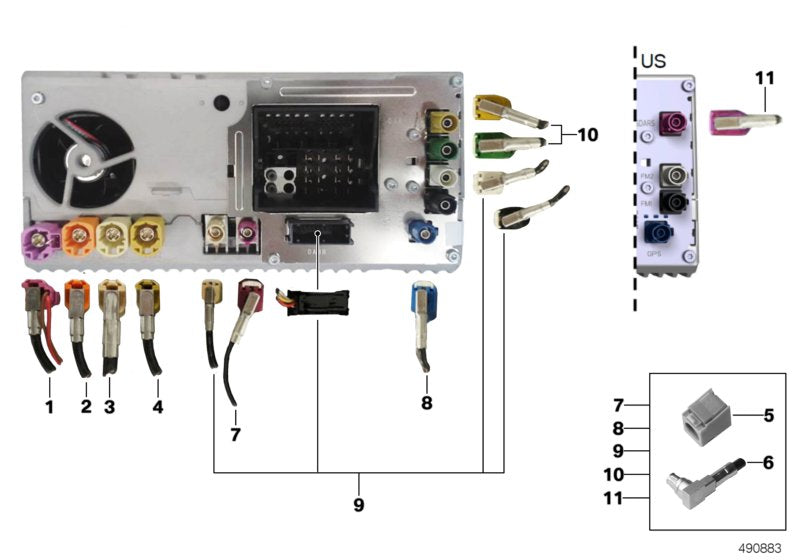 Genuine BMW 61118795787 Connecting Line Hu / Instrument Cluster L= 1495 MM | ML Performance US Car Parts