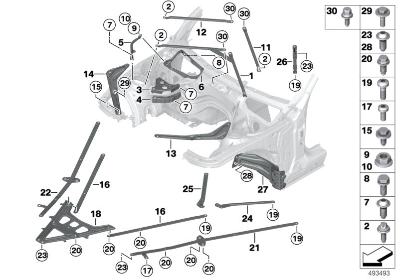 Genuine BMW 33306861221 Torx Bolt ISA M12X35-10.9 | ML Performance US Car Parts