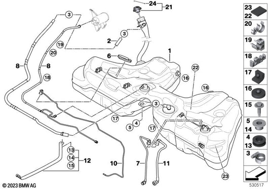 Genuine BMW 16146750466 Adapter For Fuel Tank | ML Performance US Car Parts
