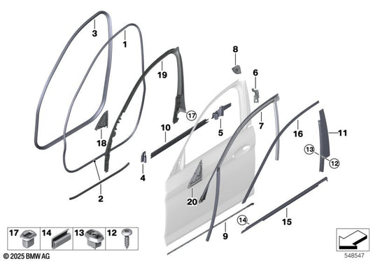 Genuine BMW 51727490027 Door Weatherstrip | ML Performance US Car Parts