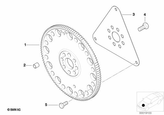Genuine BMW 11227785674 Flywheel Automatic | ML Performance US Car Parts