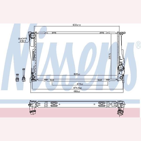 NISSENS NIS60832 Engine Radiator