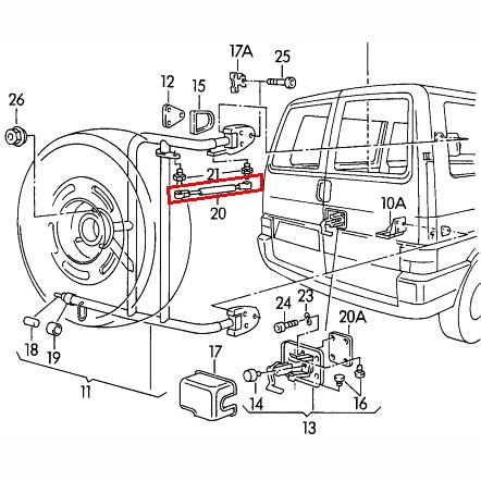 STABILUS STA1634HT Spare-Wheel Carrier Gas Spring