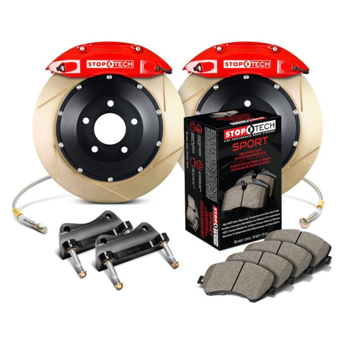 StopTech 83.893.4700.73 Sport Big Brake Kit - Front - 355x32mm Slotted & Zinc Coated - ST-40 Red