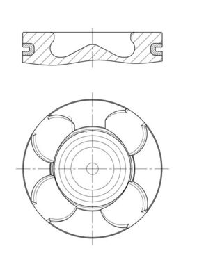 Mahle 007PI00172000 - Piston with rings and pin