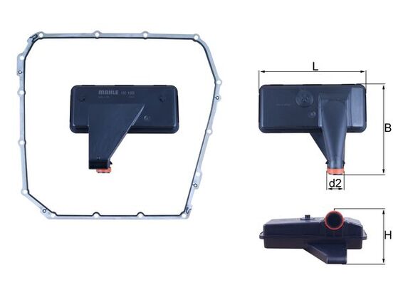 Mahle HX185D - Hydraulic Filter, automatic transmission