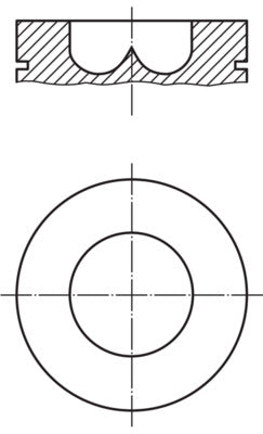 Mahle 0091700 - Piston with rings and pin