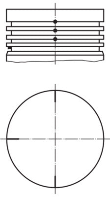 Mahle 0220401 - Piston with rings and pin