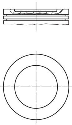 Mahle 0375002 - Piston with rings and pin