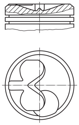 Mahle 1011502 - Piston with rings and pin
