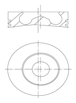 Mahle 1019602 - Piston with rings and pin