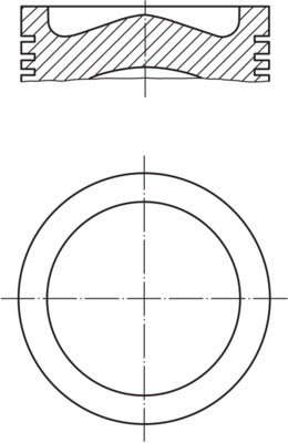 Mahle 0387500 - Piston with rings and pin