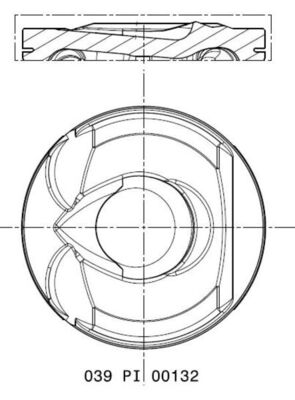 Mahle 039PI00132000 - Piston with rings and pin