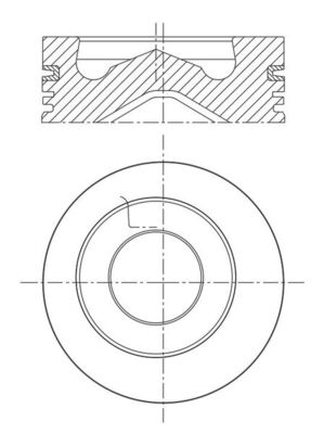 Mahle 099PI00138000 - Piston with rings and pin