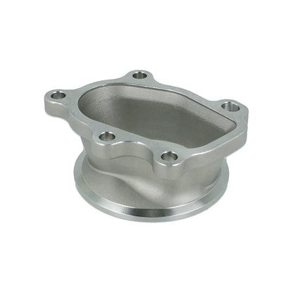 Turbozentrum 228366 Downpipe Adapter - Garrett GT25 / GT28 5-bolt to V-Band 76mm - stainless steel casting