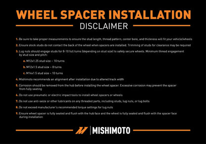 Mishimoto MMWS-002 5X114.3 Wheel Spacers, Fits 5-Lug Honda & Acura 1998+
