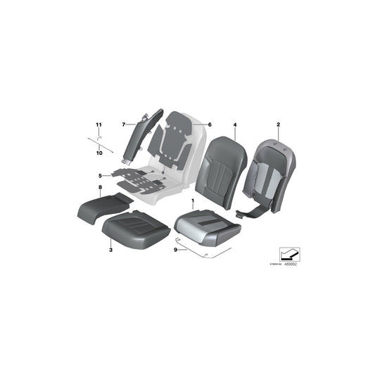 Genuine BMW 52207360568 G11 G12 Heating Element, Comfort Backrest, Right (Inc. 740dX, 725Ld & 725d) | ML Performance US Car Parts