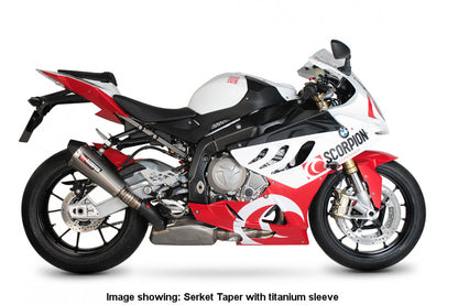 Scorpion RBM64SEO BMW S1000 RR Serket Taper Slip-On - Brushed Stainless Steel Sleeve | ML Performance US US