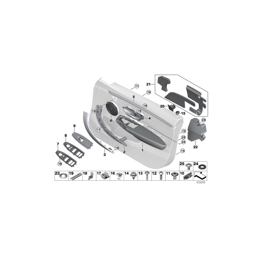 Genuine BMW 51417346913 F36 F36 Accent Molding, Front Left VENETOBEIGE (Inc. 435i, 430d & 420d) | ML Performance US Car Parts