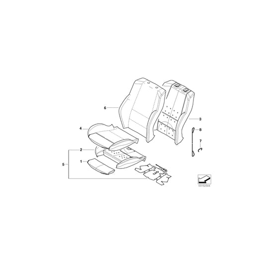 Genuine BMW 52203410489 E83 E83 Seat Cover Leather Left SCHWARZ (Inc. X3 3.0i, X3 2.5i & X3 3.0si) | ML Performance US Car Parts